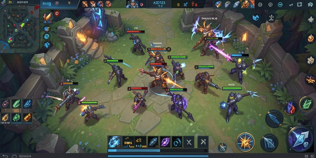 Tangkapan layar dari gameplay seru di ASD123 dengan pertarungan tim yang mendebarkan.
