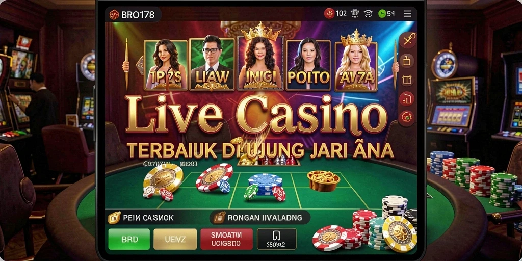 Tampilan menarik dari gameplay Live Casino di BRO178.