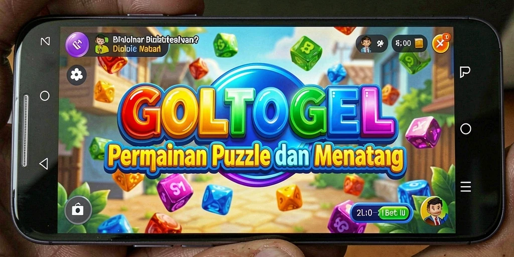 Tangkapan layar GOLTOGEL menampilkan gameplay puzzle yang menantang.