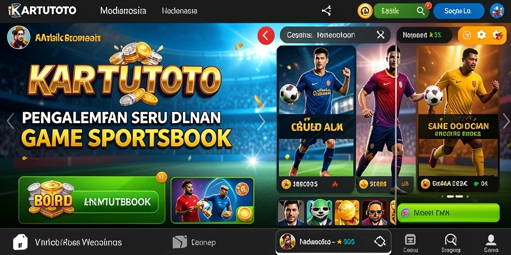 Screenshot gameplay KARTUTOTO yang menampilkan opsi taruhan olahraga.