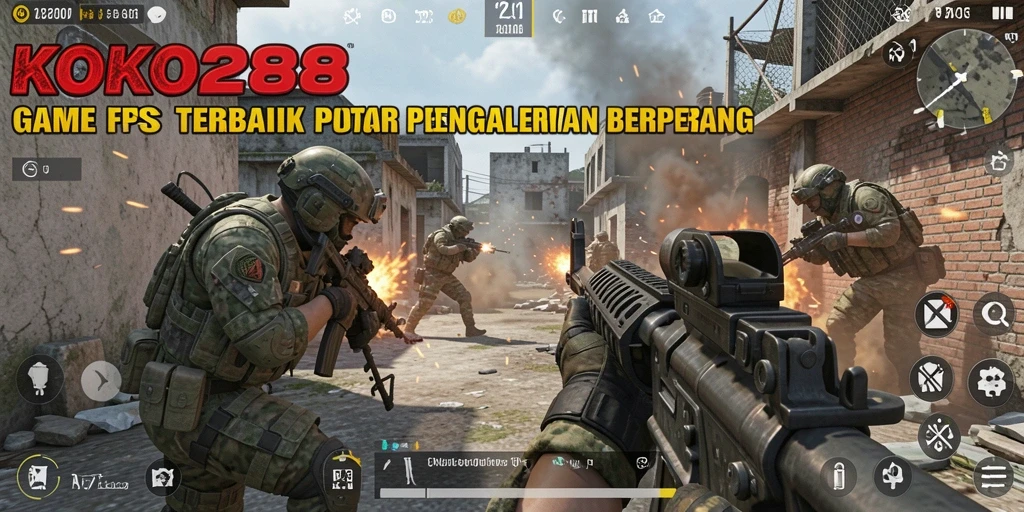 Screenshot gameplay KOKO288 menampilkan aksi tembak-menembak yang mendebarkan.