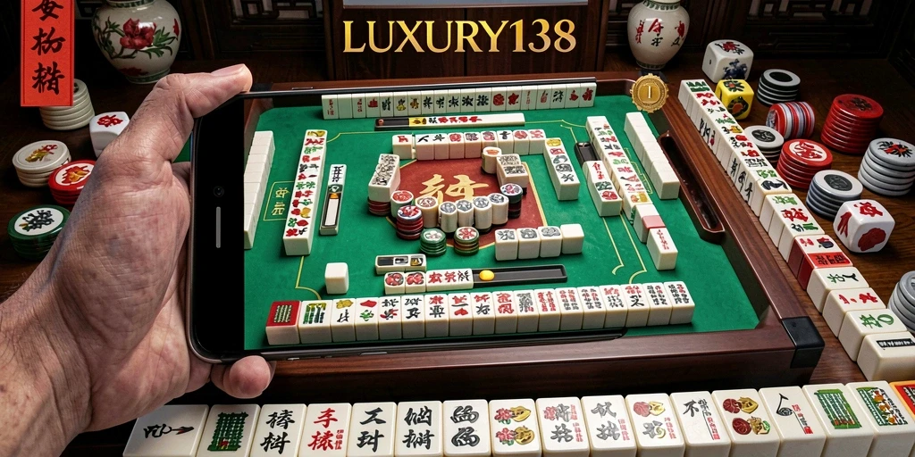 Tampilan gameplay Mahjong yang menantang di LUXURY138.