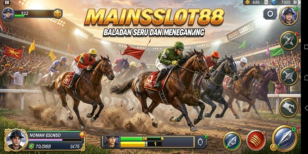 Gameplay Racing seru di MAINSLOT88 dengan mobil yang cepat dan trek menantang.