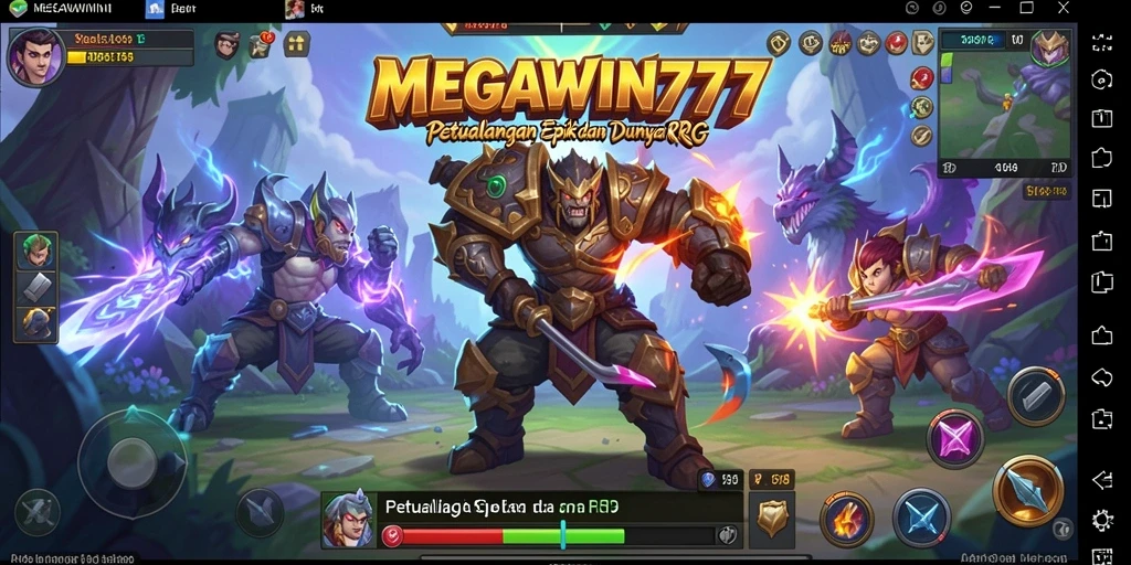 Tampilan gameplay dalam dunia RPG yang menakjubkan.