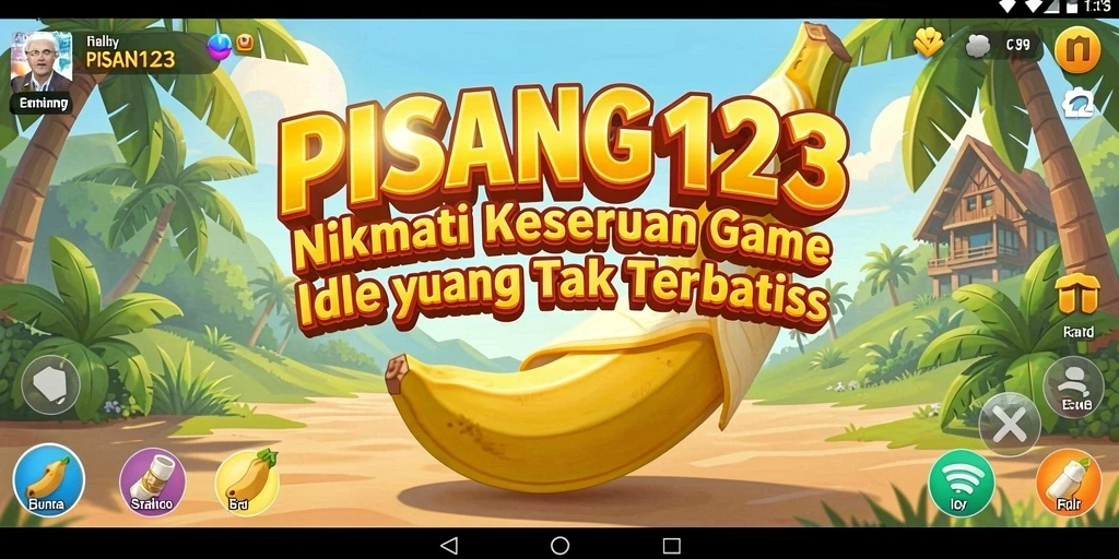 Screenshot PISANG123 menampilkan gameplay seru dengan kebun buah yang berwarna-warni.