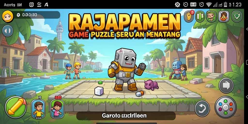 Gameplay RAJAPAMEN yang menampilkan tantangan puzzle yang menarik.