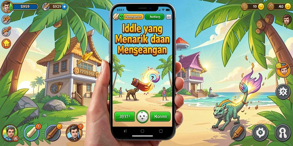 Tangkapan layar utama S9S9 menampilkan gameplay santai dan strategis.