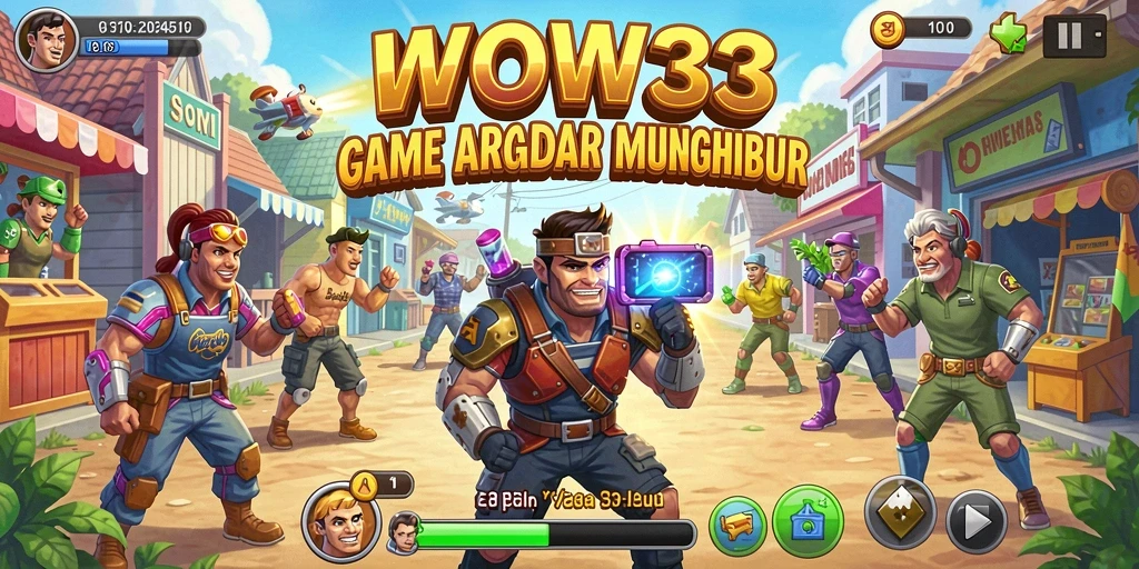Tampilan utama gameplay WOW33 yang mengasyikkan dan penuh warna.